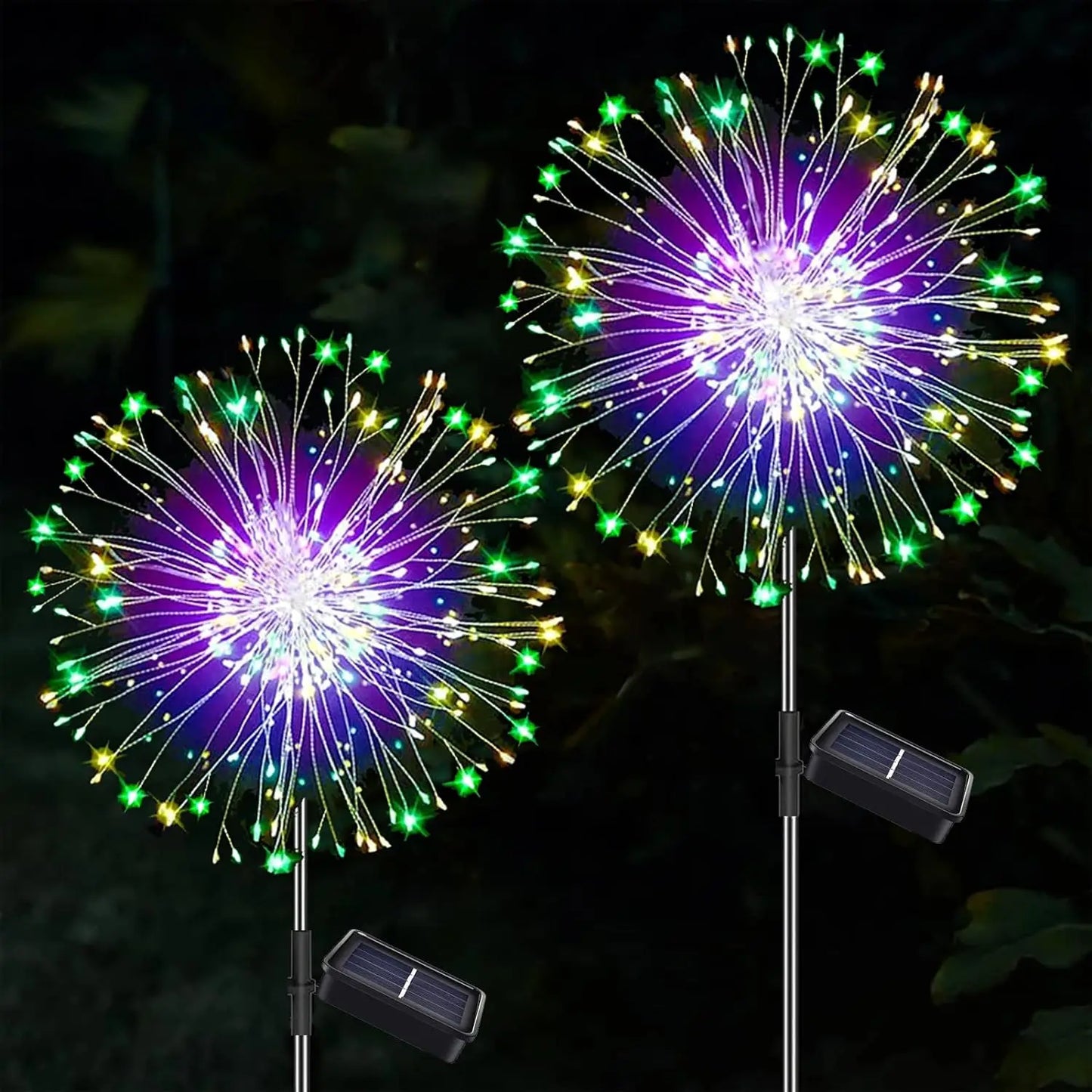 Garden Decoration Solar Light for Outdoors DIY Dandelion Solar Plug Garden Lighting Weatherproof Solar Firework Lamp Patio Lawn