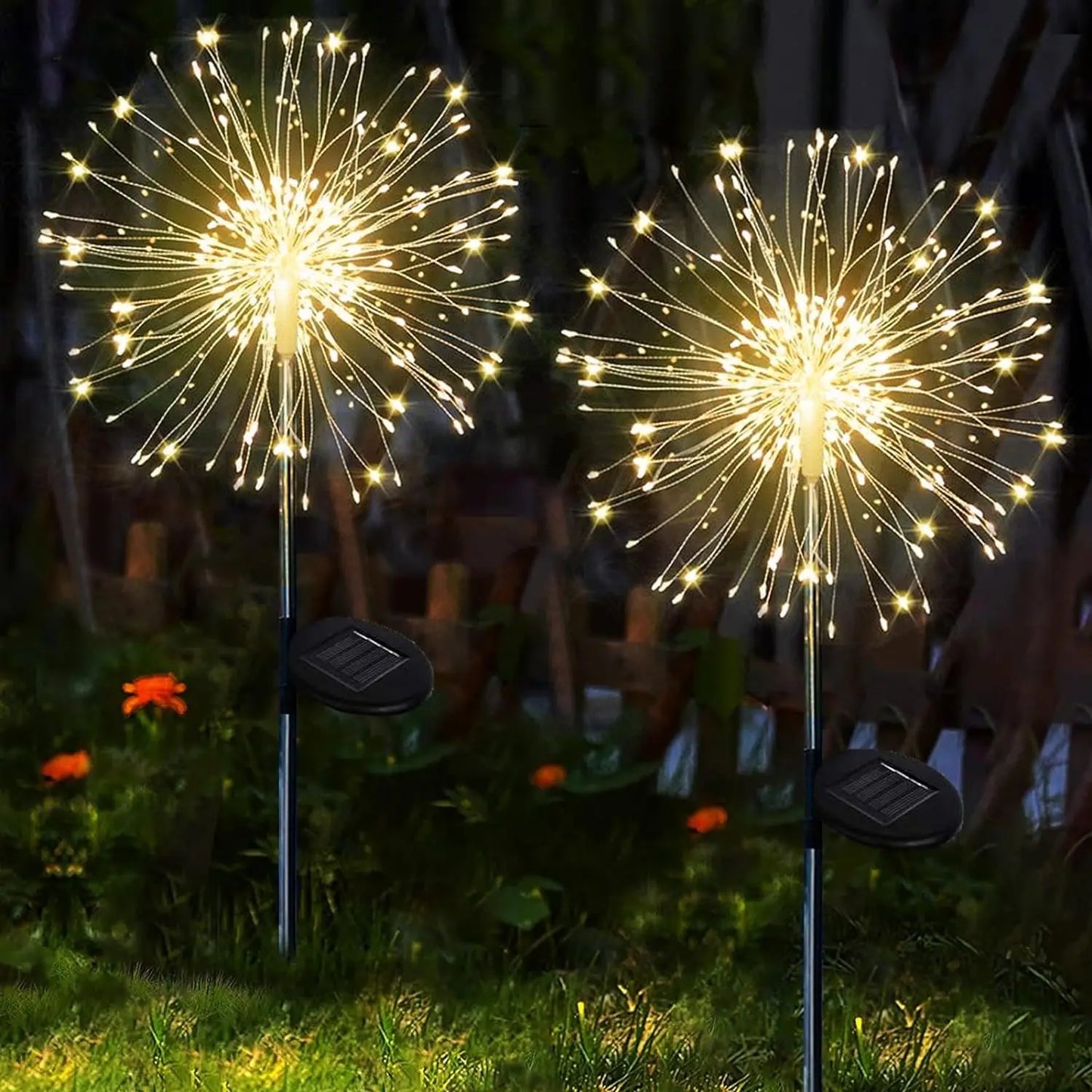 Garden Decoration Solar Light for Outdoors DIY Dandelion Solar Plug Garden Lighting Weatherproof Solar Firework Lamp Patio Lawn