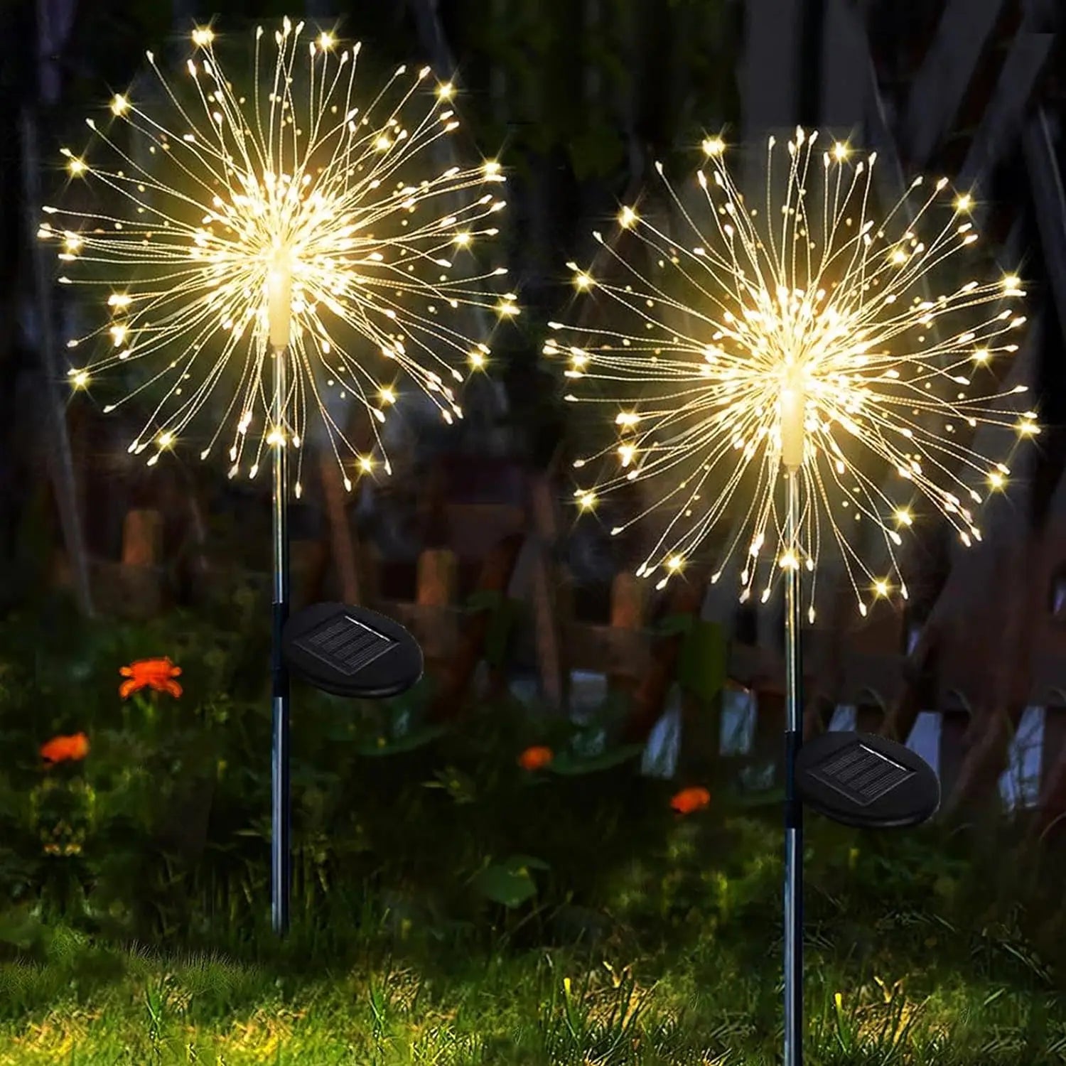 Garden Decoration Solar Light for Outdoors DIY Dandelion Solar Plug Garden Lighting Weatherproof Solar Firework Lamp Patio Lawn