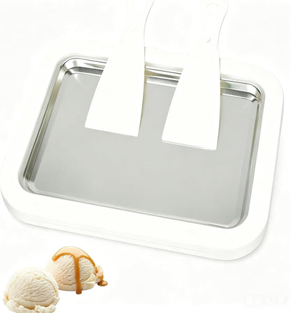 Instant Ice Cream Maker,Rolled Ice Cream Maker, Soft Serve Ice Cream Maker,Perfect for Frozen Yogurt, and More! Food Grade Stainless Steel Ice Cream Roll Machine for Home Us (White)